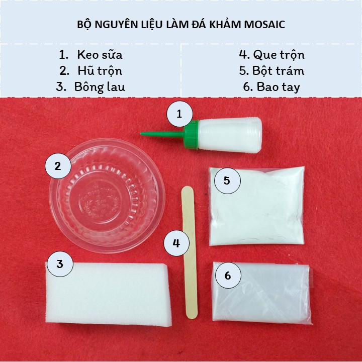 Bộ dụng cụ làm mosaic đá khảm